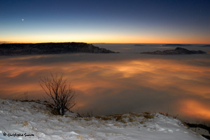 Paysages des Alpes - hiver - mers de nuage