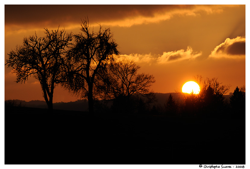 Paysage des Alpes - Coucher de soleil sur le Salve