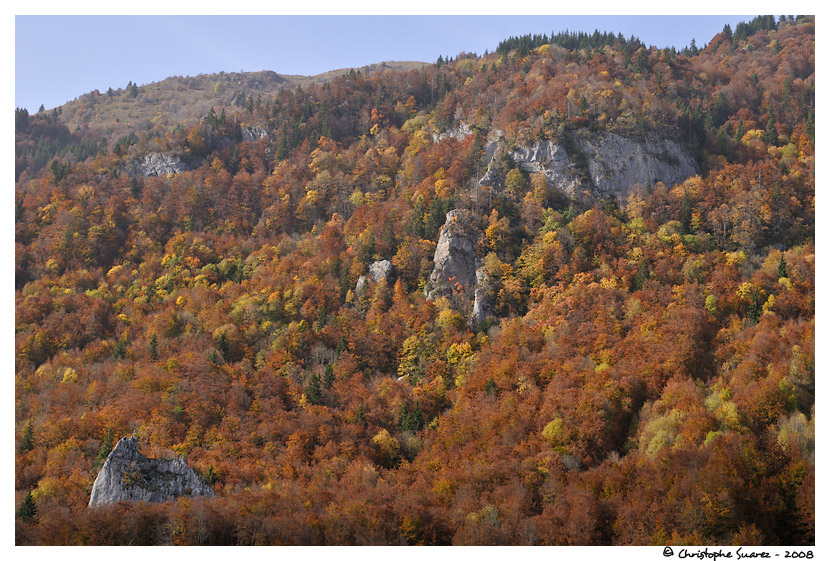 Paysage de montagne en automne- Alpes - Haute-Savoie - Megevette