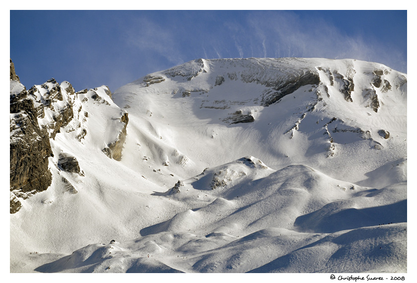 Paysages des Alpes - hiver - Télécabine de la Clusaz