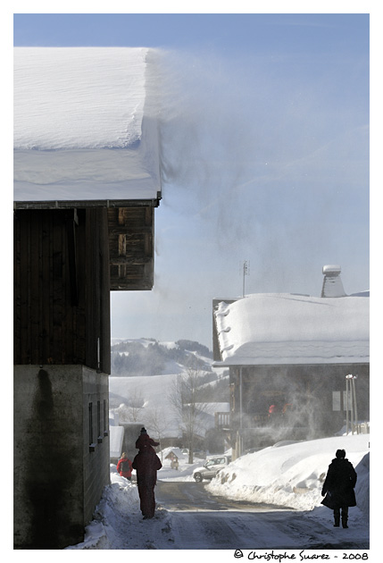 Paysages des Alpes - hiver - Télécabine de la Clusaz