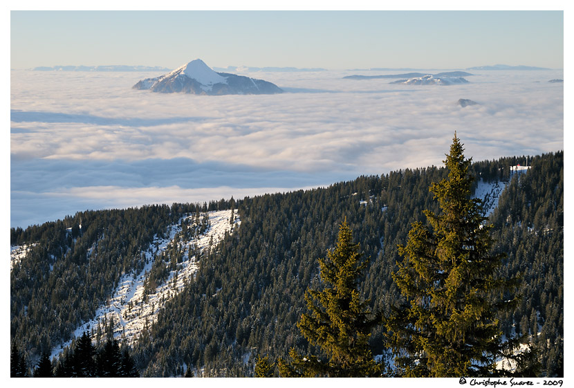 Mer de nuage depuis Flaine (Haute-Savoie)