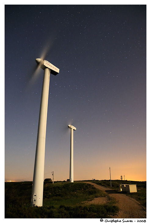 Eoliennes - Site de Nvian/Grande Garrigue (Aude), parc de 21 oliennes 