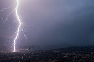 Orage fort sur Genve