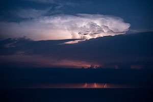 Orage et foudre en Adriatique