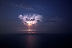 Orage et foudre en Adriatique