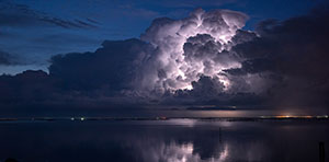 Orages sur le delta du P