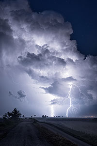 Orage sur le delta du P