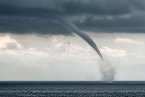 Trombe marine dans le golfe de Gnes